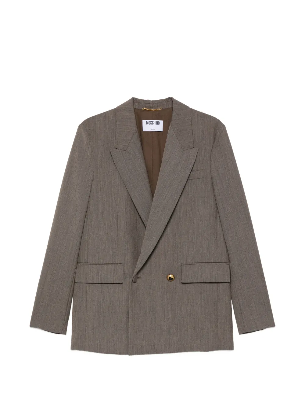Moschino double-breasted heart-button blazer - Braun