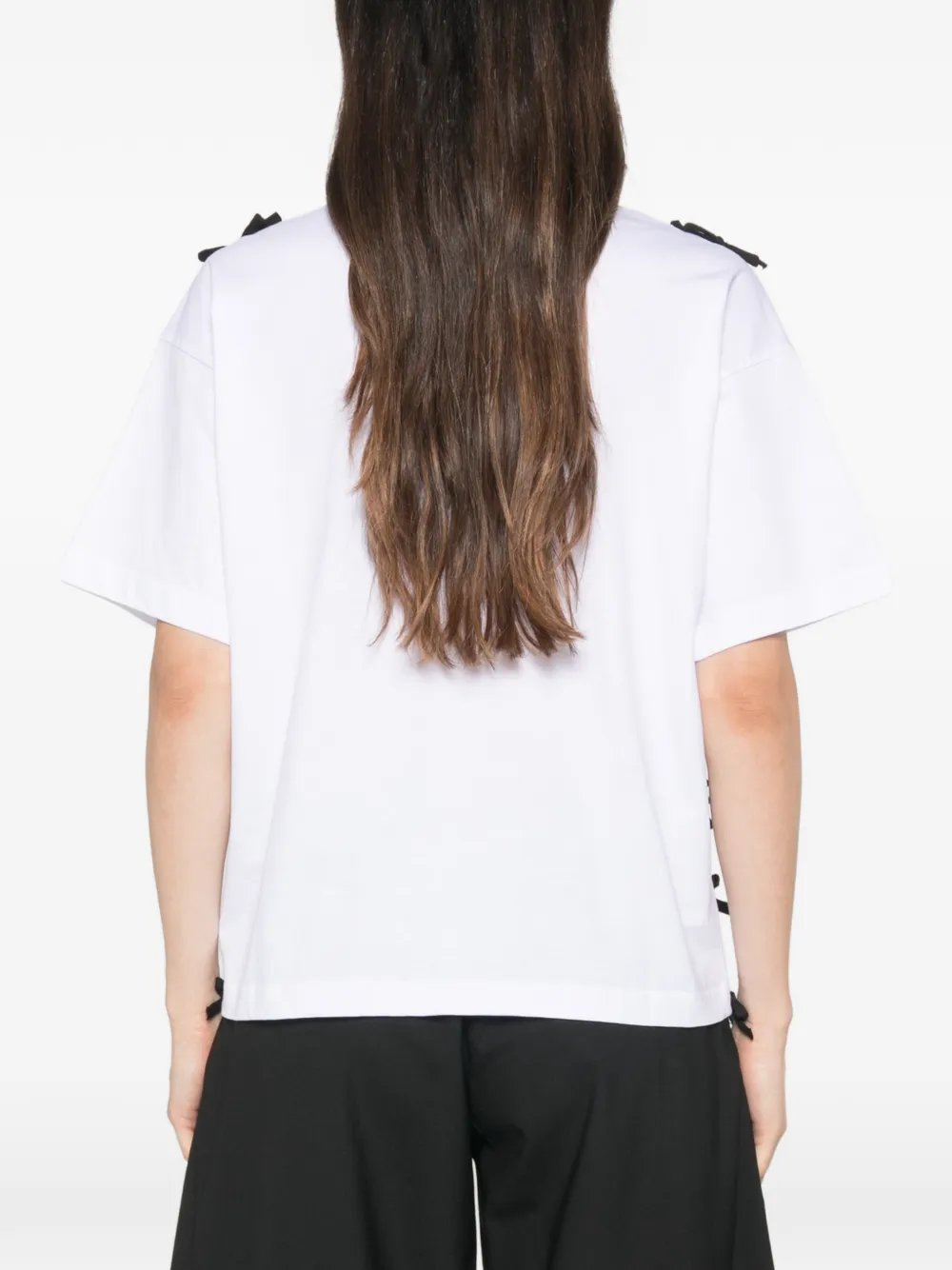 Moschino T-shirt verfraaid met strik Wit