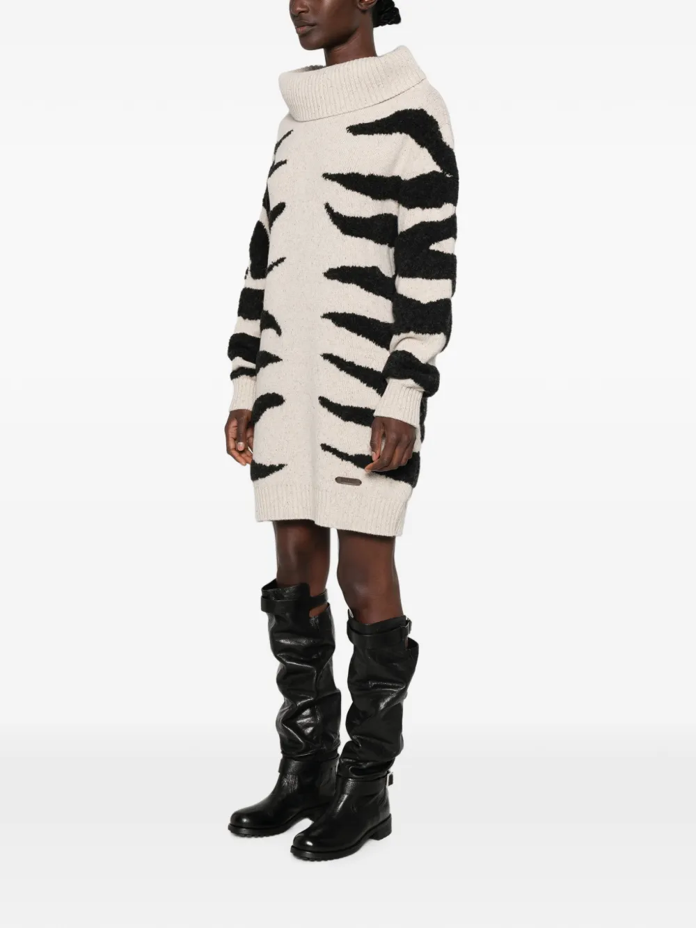 Moschino Mini-jurk met lange mouwen Beige