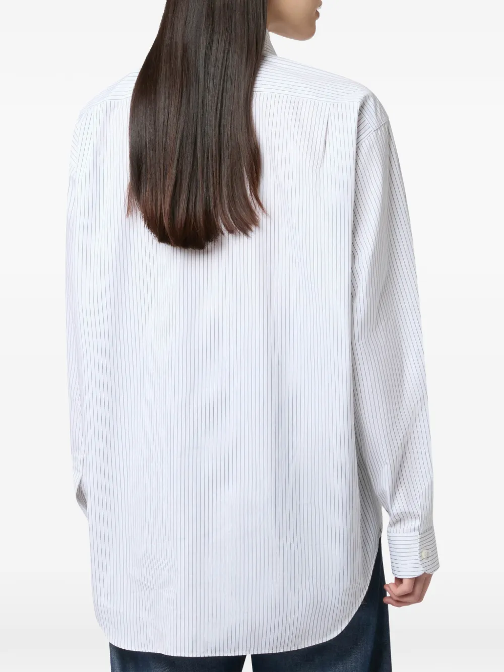 Moschino Popline katoenen blouse met print Wit