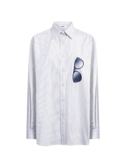 Moschino camisa de popelina de algodón estampada