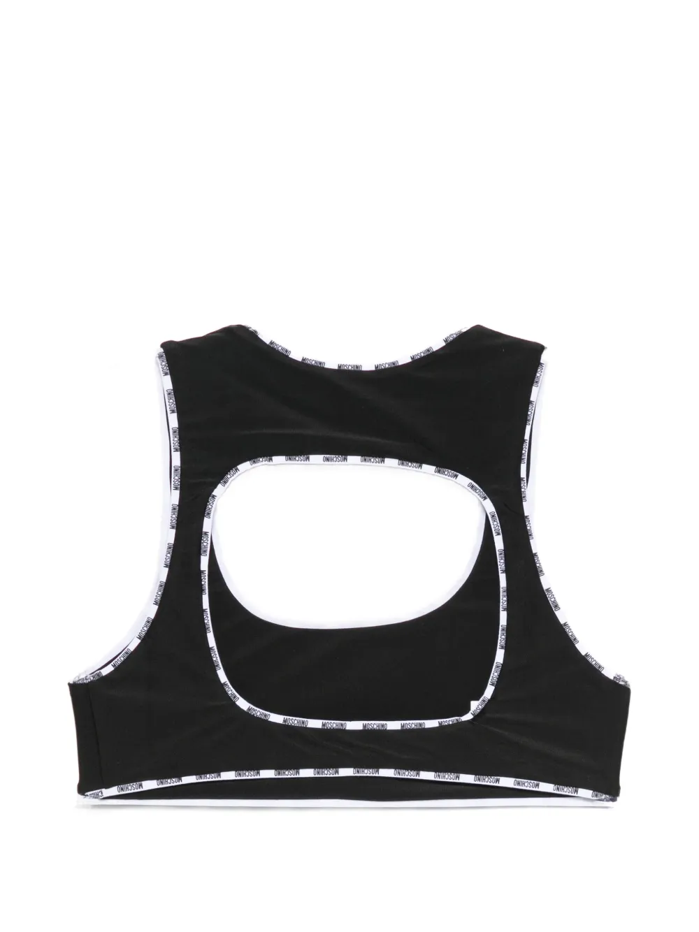 Moschino Bh met uitgesneden details en logo-afwerking Zwart