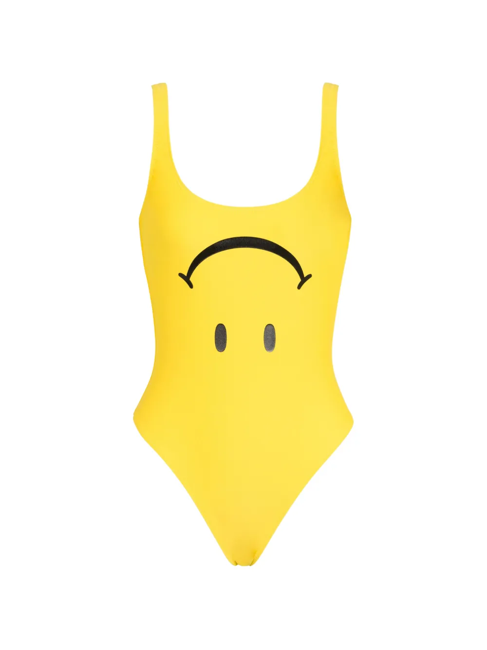 Moschino x Smiley Badeanzug mit Print - Gelb