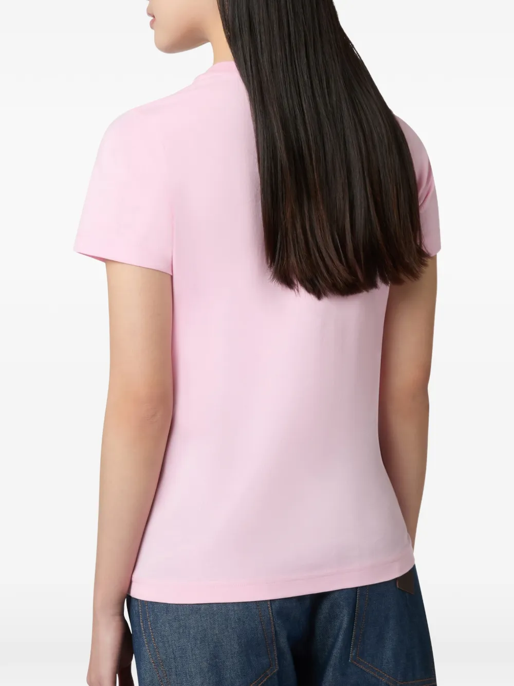 Moschino Teddy Bear jersey T-shirt van biologisch katoen Roze