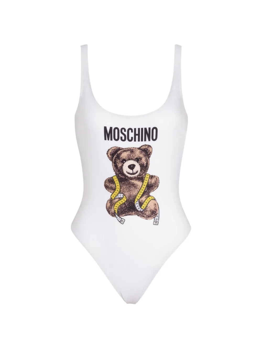 Moschino Teddy Bear logo swimsuit - Bianco