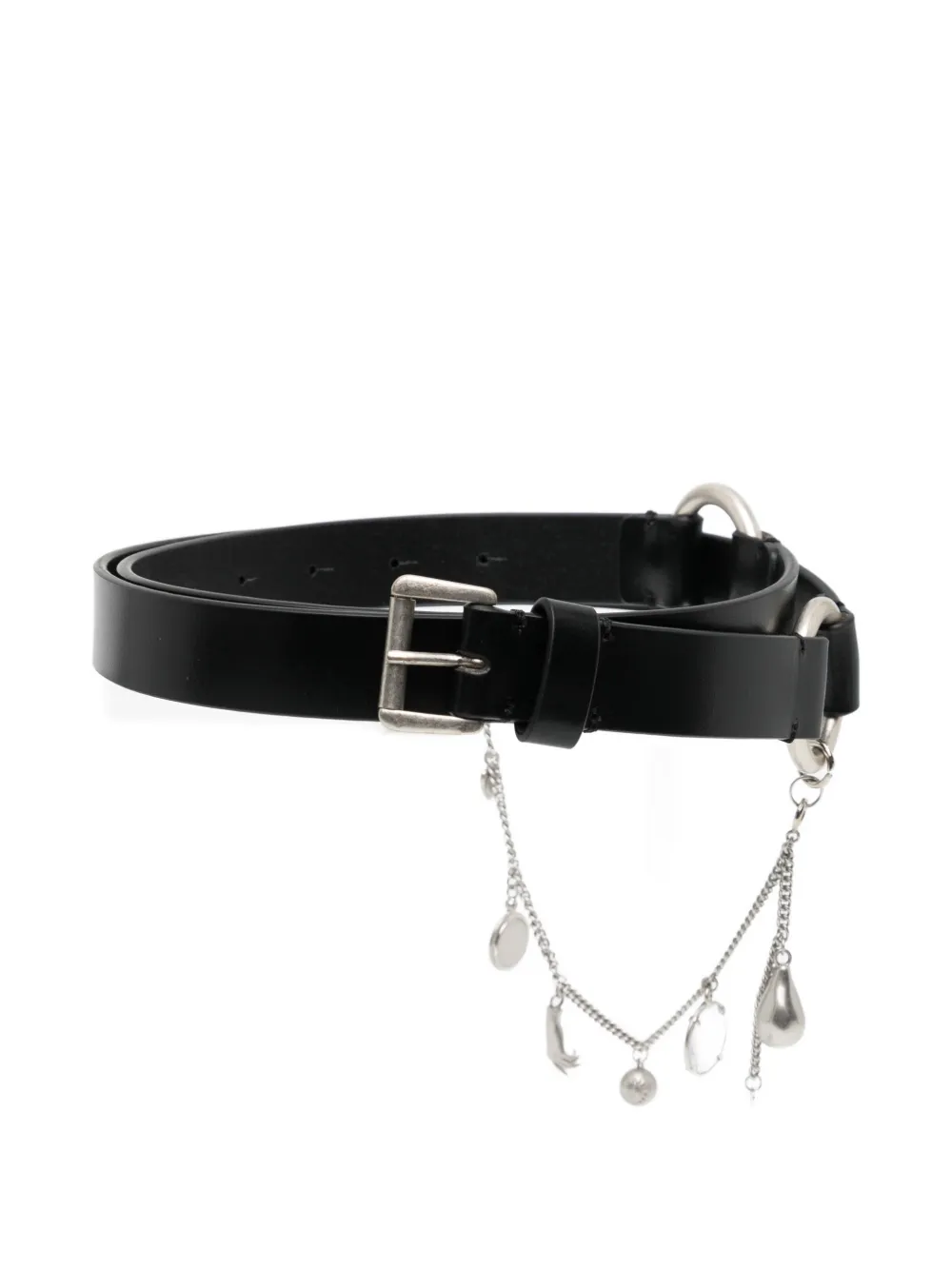 Ann Demeulemeester charm-detail leather belt - Black