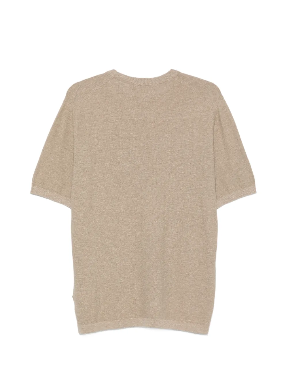 Marc O'Polo T-shirt met geribbelde afwerking Beige