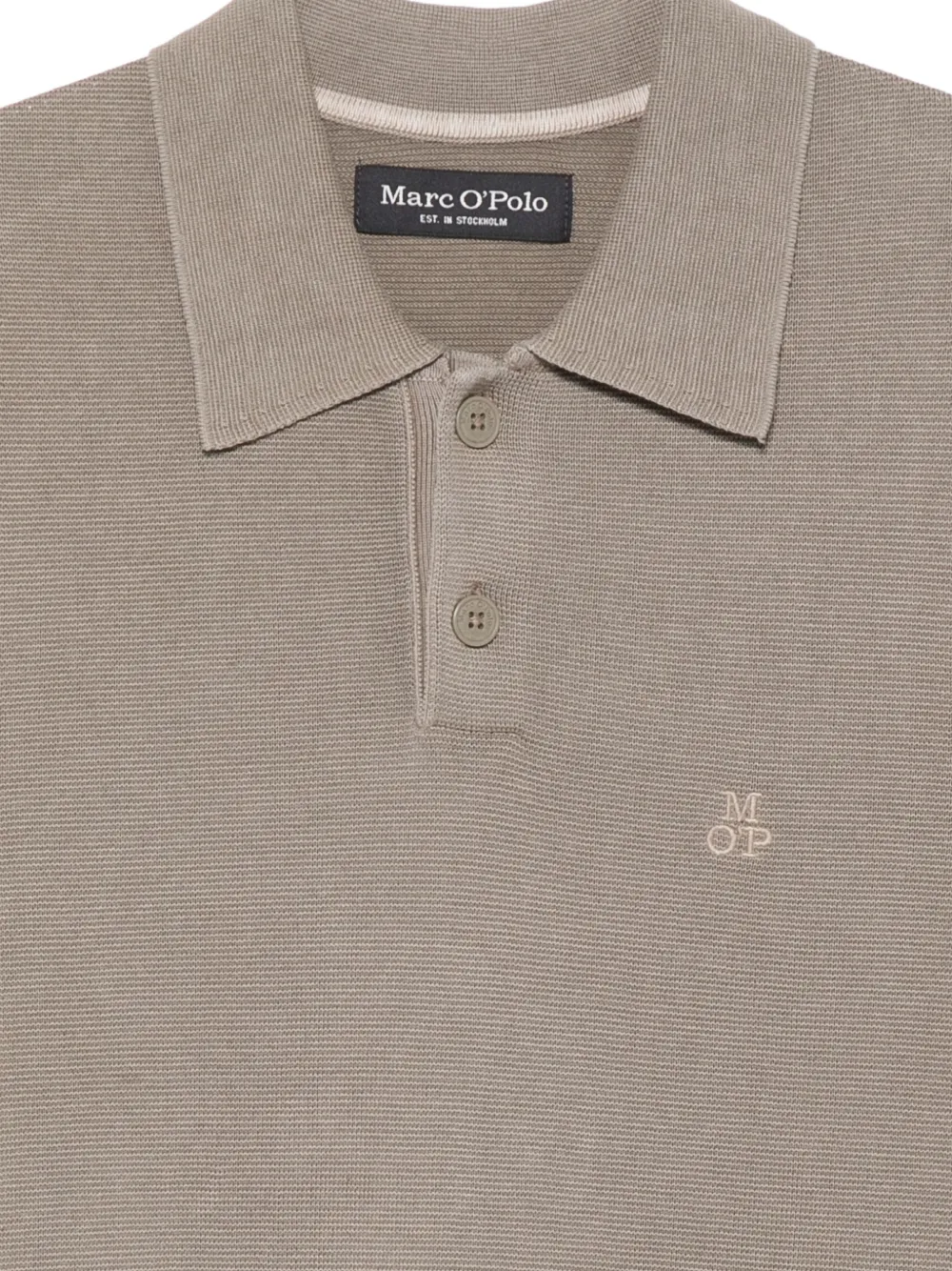 Marc O'Polo Poloshirt met geborduurd logo Beige