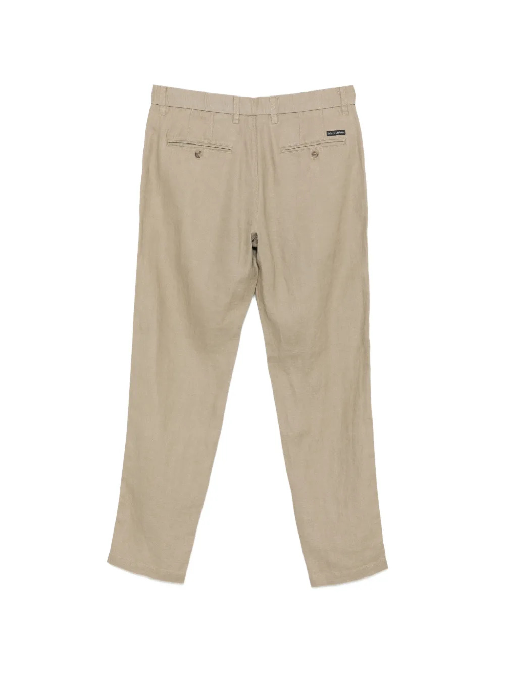 Marc O'Polo Osby plooibroek met toelopende pijpen Beige
