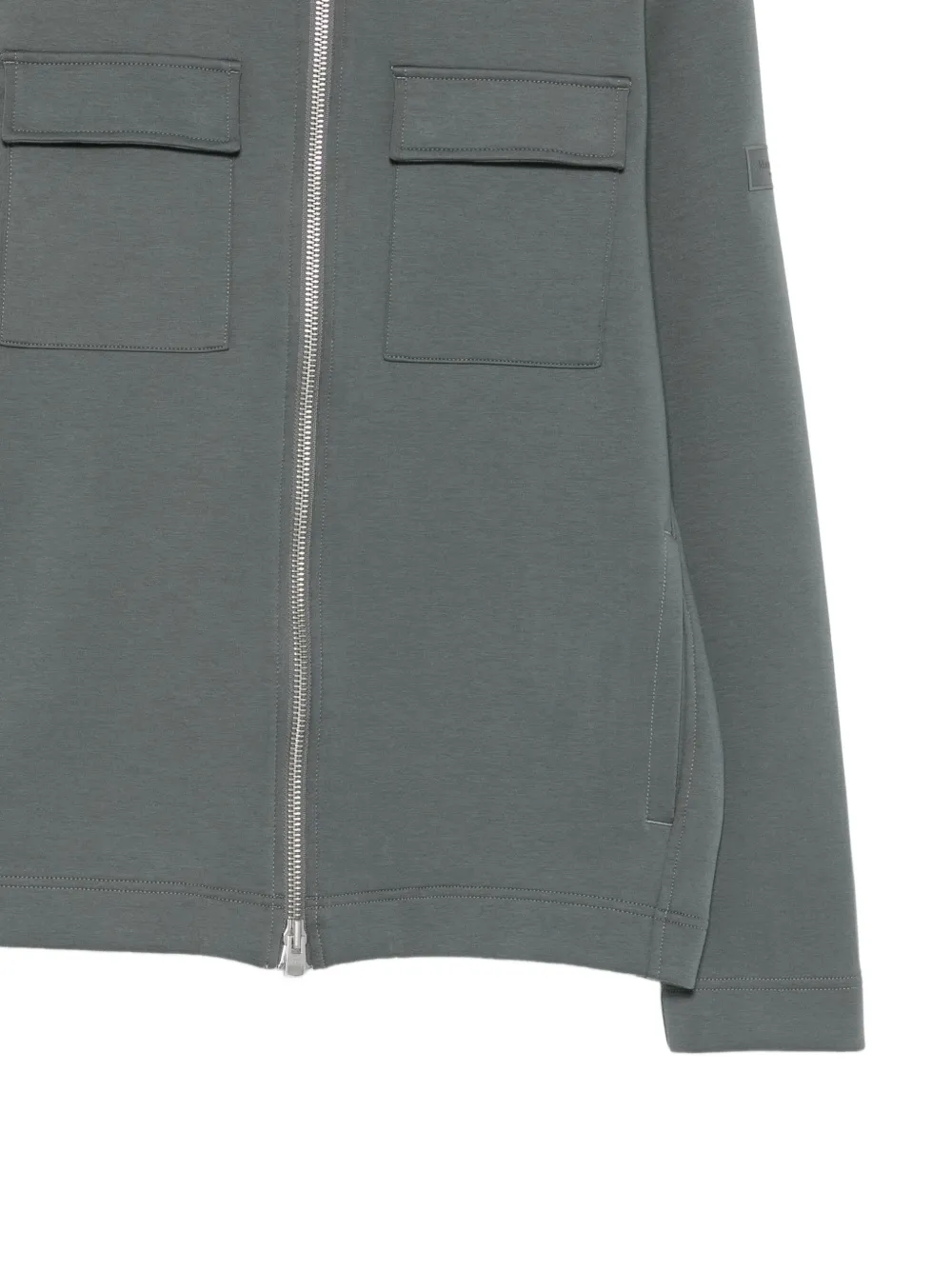 Marc O'Polo Sweater met ritssluiting en klepzak Grijs