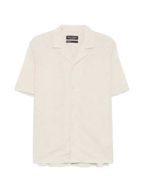 Marc O'Polo leaf-print short-sleeve shirt