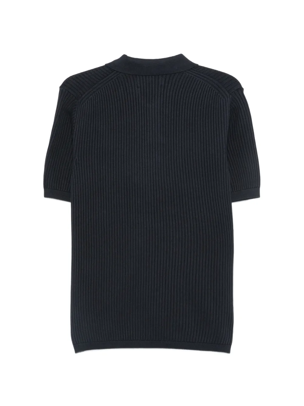 Marc O'Polo Ribgebreid poloshirt Blauw
