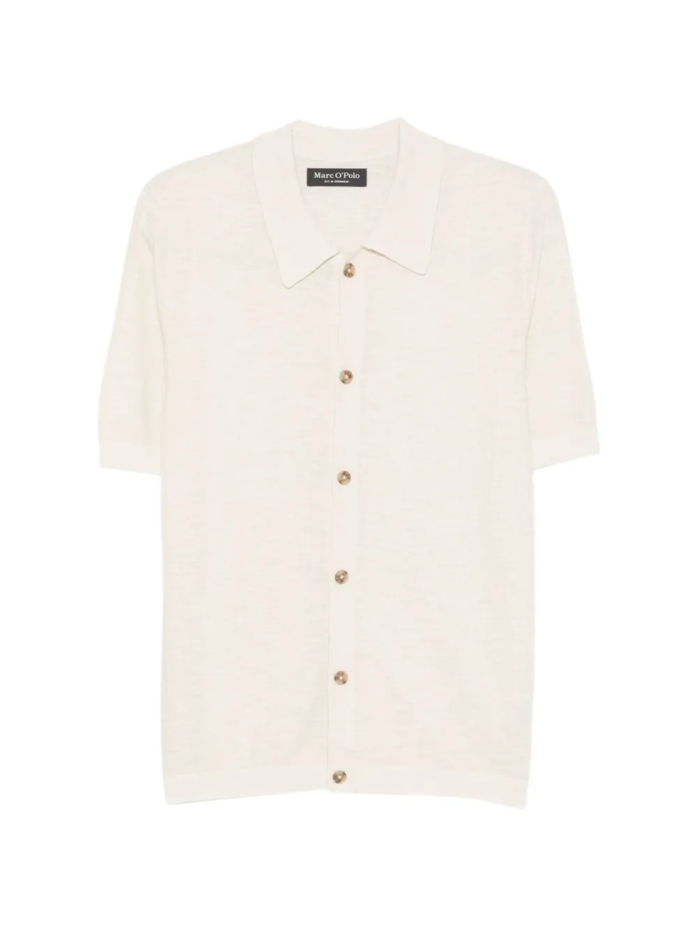 Marc O'Polo button-up short-sleeve shirt - Toni neutri