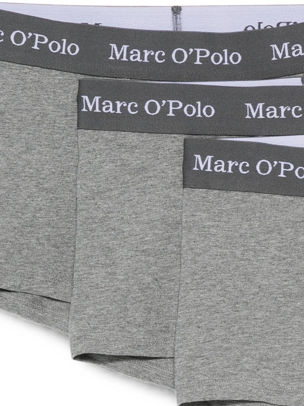 Marc O'Polo Drie boxershorts met logoband Grijs