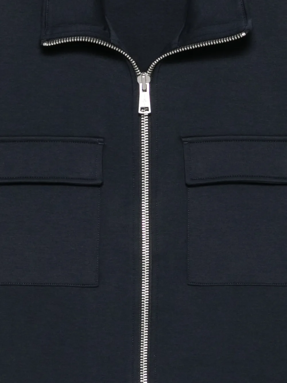 Marc O'Polo Sweater met klepzak en rits Blauw