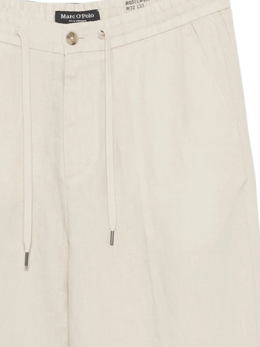 Marc O'Polo Mosbo broek met trekkoordtaille Beige
