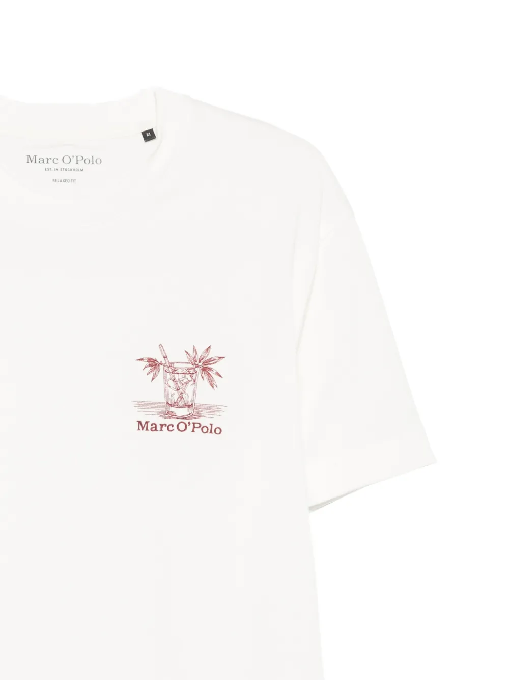 Marc O'Polo T-shirt met geborduurd logo Wit