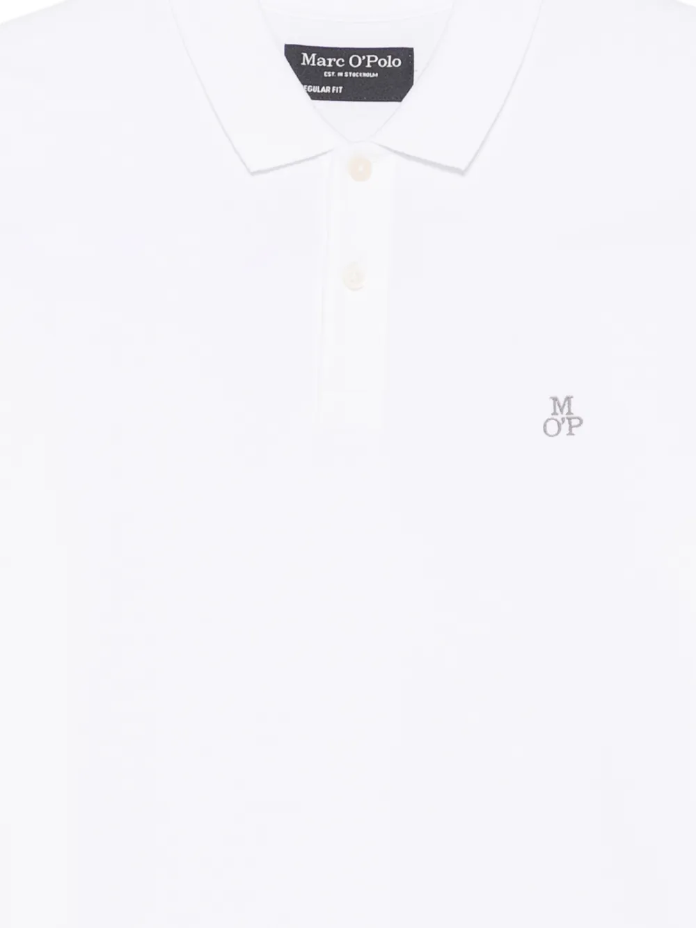 Marc O'Polo Poloshirt met geborduurd logo Wit