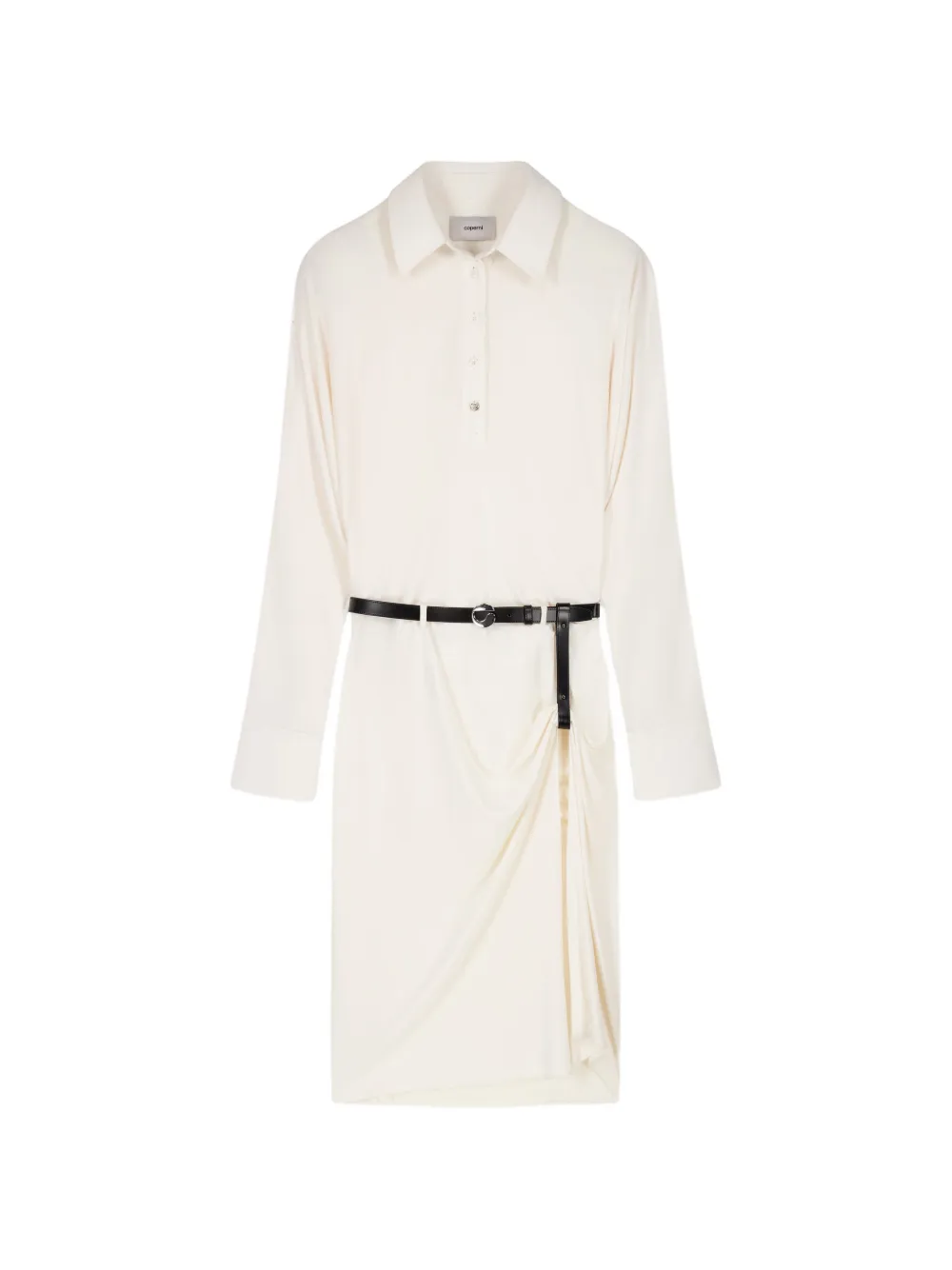 Coperni belted draped dress - Bianco