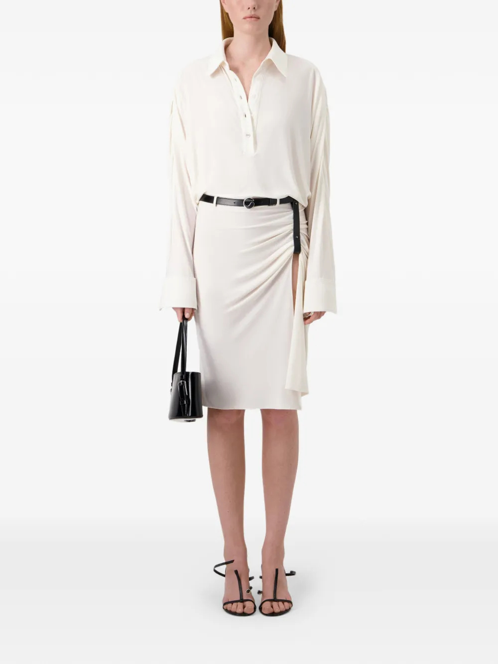 Coperni Gedrapeerde jurk Wit