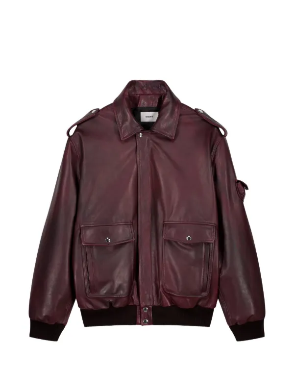 Coperni Oversized Leather Jacket in Red