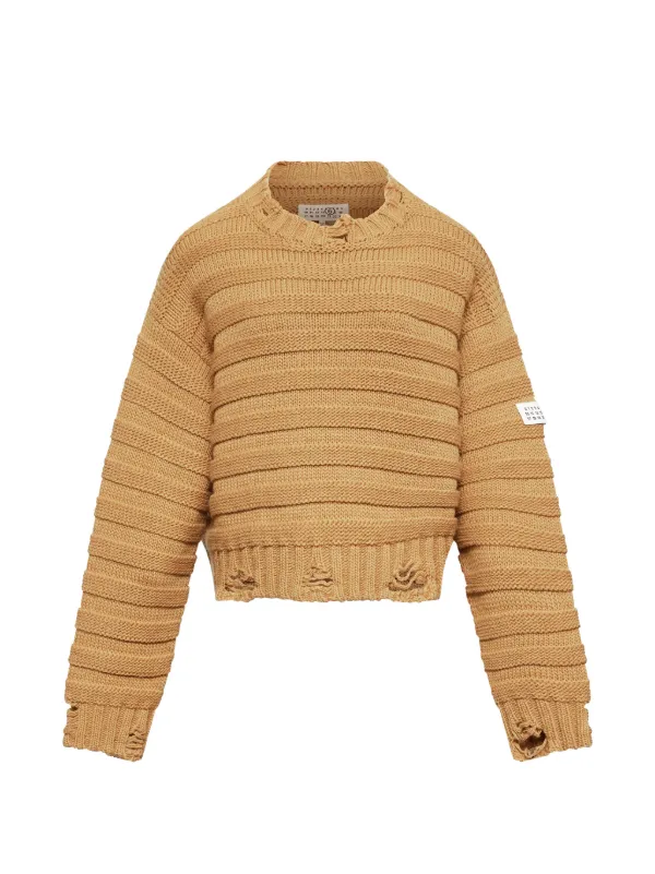 MM6 Maison Margiela Wool Jumper in Neutrals