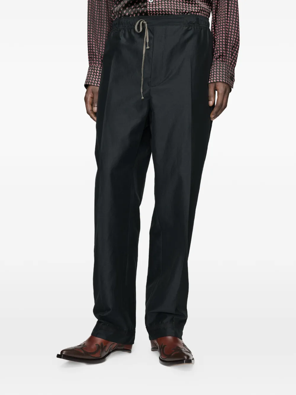 Maison Margiela Broek met trekkoord Blauw