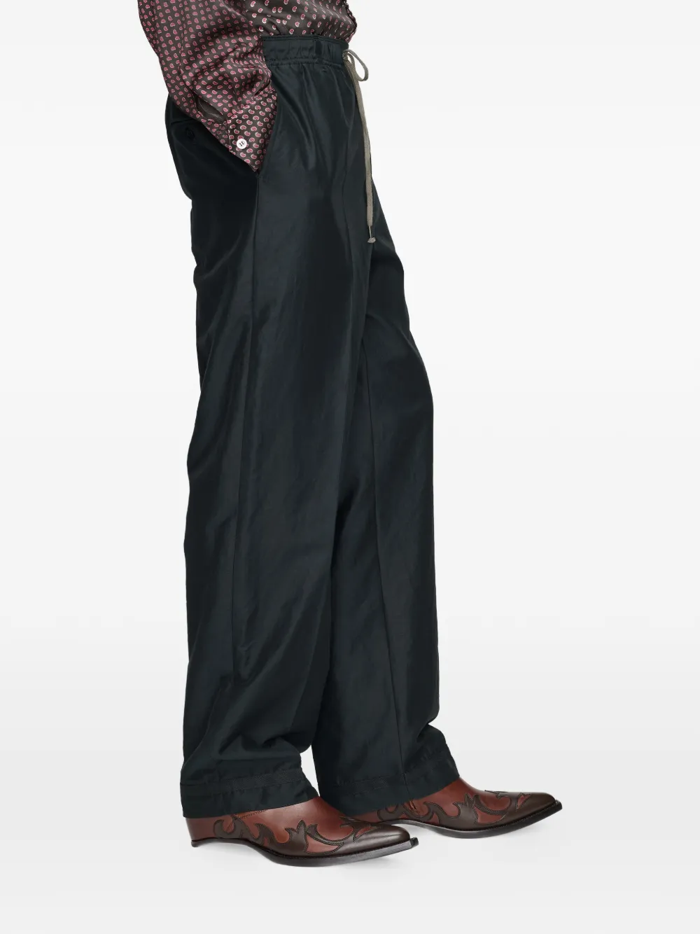 Maison Margiela Broek met trekkoord Blauw