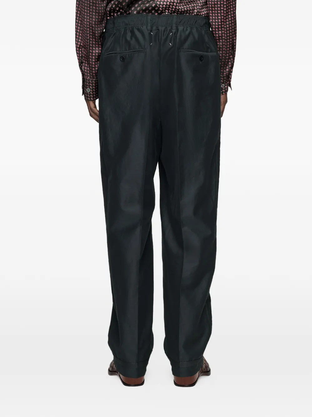 Maison Margiela Broek met trekkoord Blauw