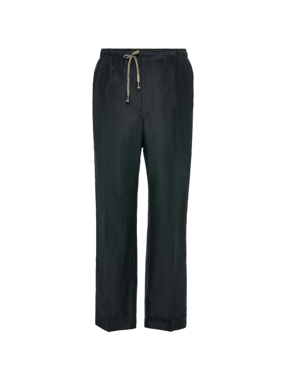 Maison Margiela cotton drawstring straight-leg trousers - Blue