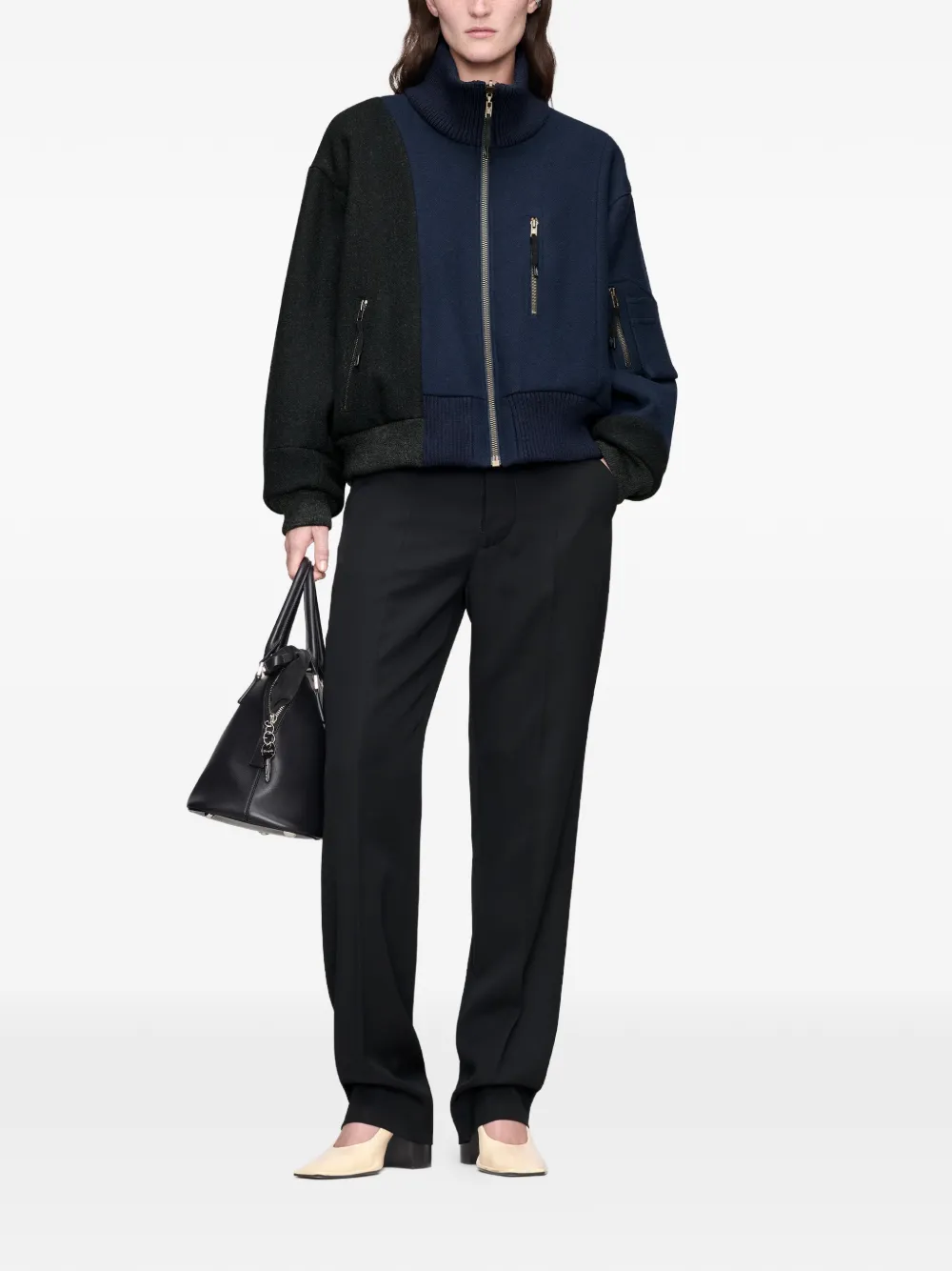 Maison Margiela Spliced bomberjack Blauw