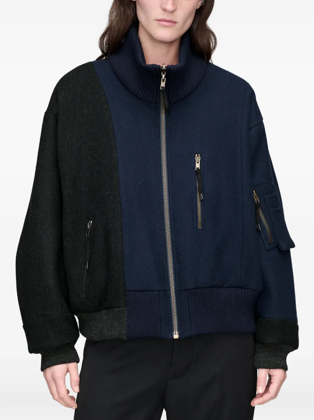 Maison Margiela Spliced bomberjack Blauw