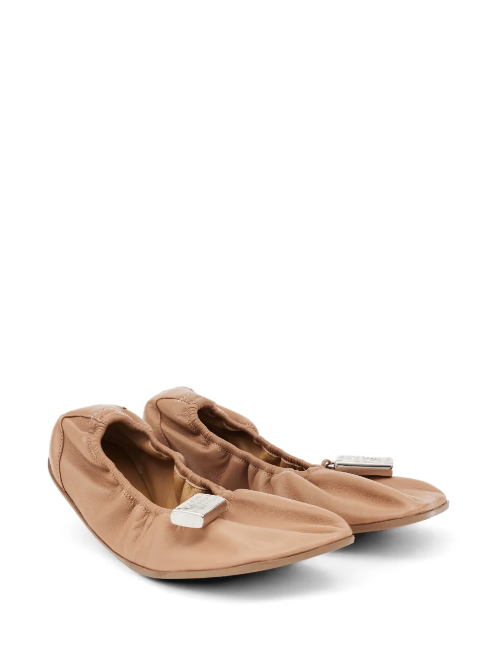 MM6 Maison Margiela Anatomic ballerina's met numeriek label Beige