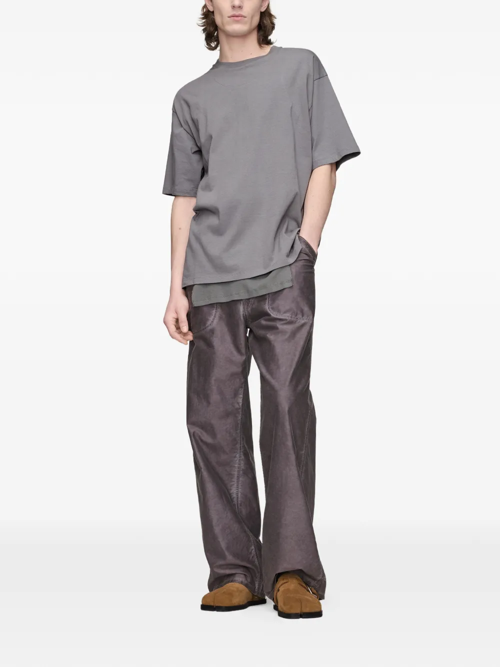 Maison Margiela Gelaagd T-shirt Grijs