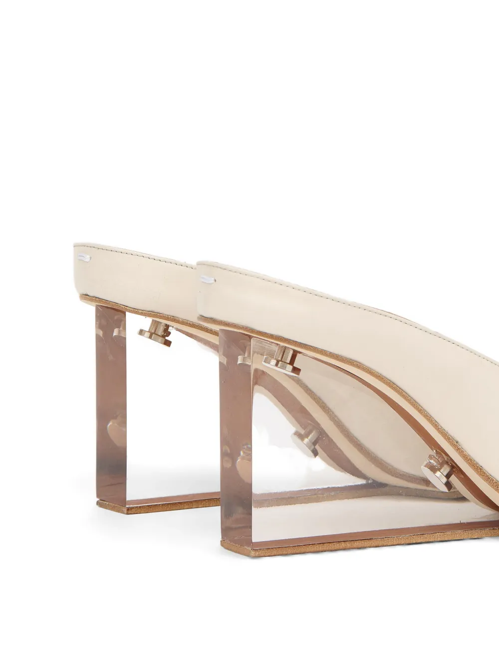 Maison Margiela Plexi muiltjes met sleehak Beige