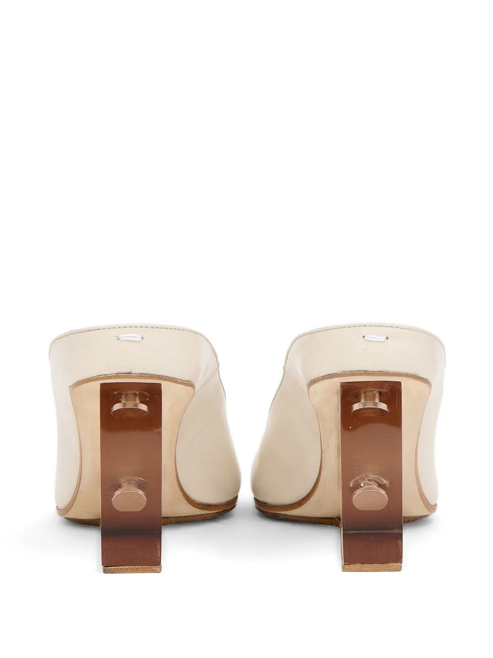Maison Margiela Plexi muiltjes met sleehak Beige