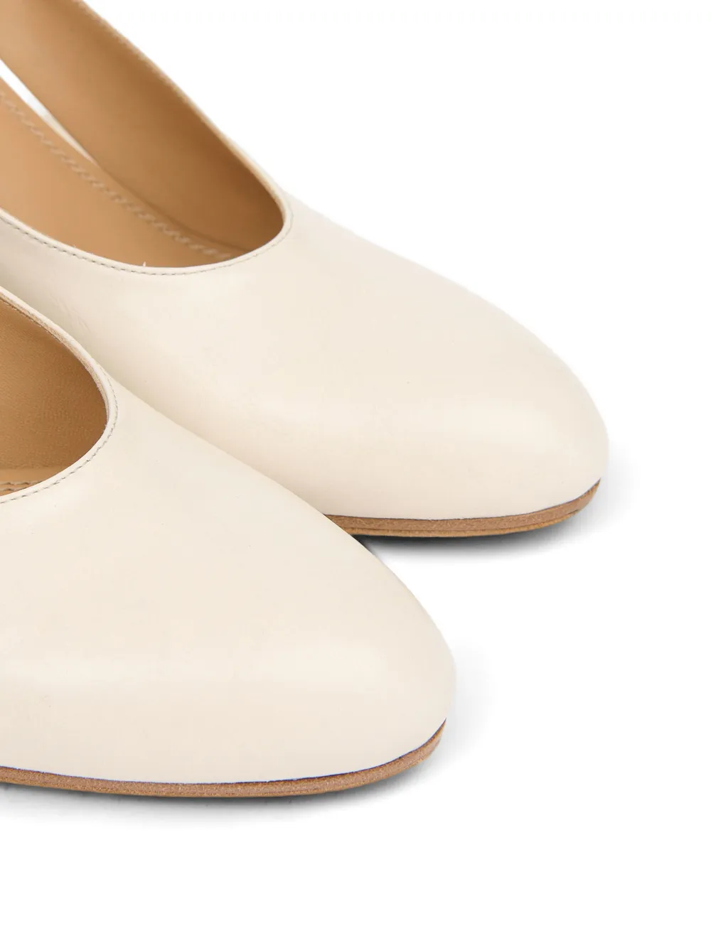 Maison Margiela Plexi muiltjes met sleehak Beige