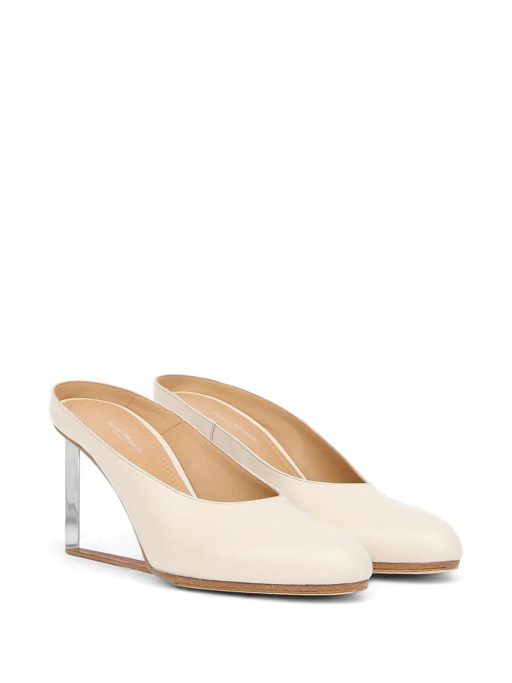 Maison Margiela Plexi muiltjes met sleehak Beige
