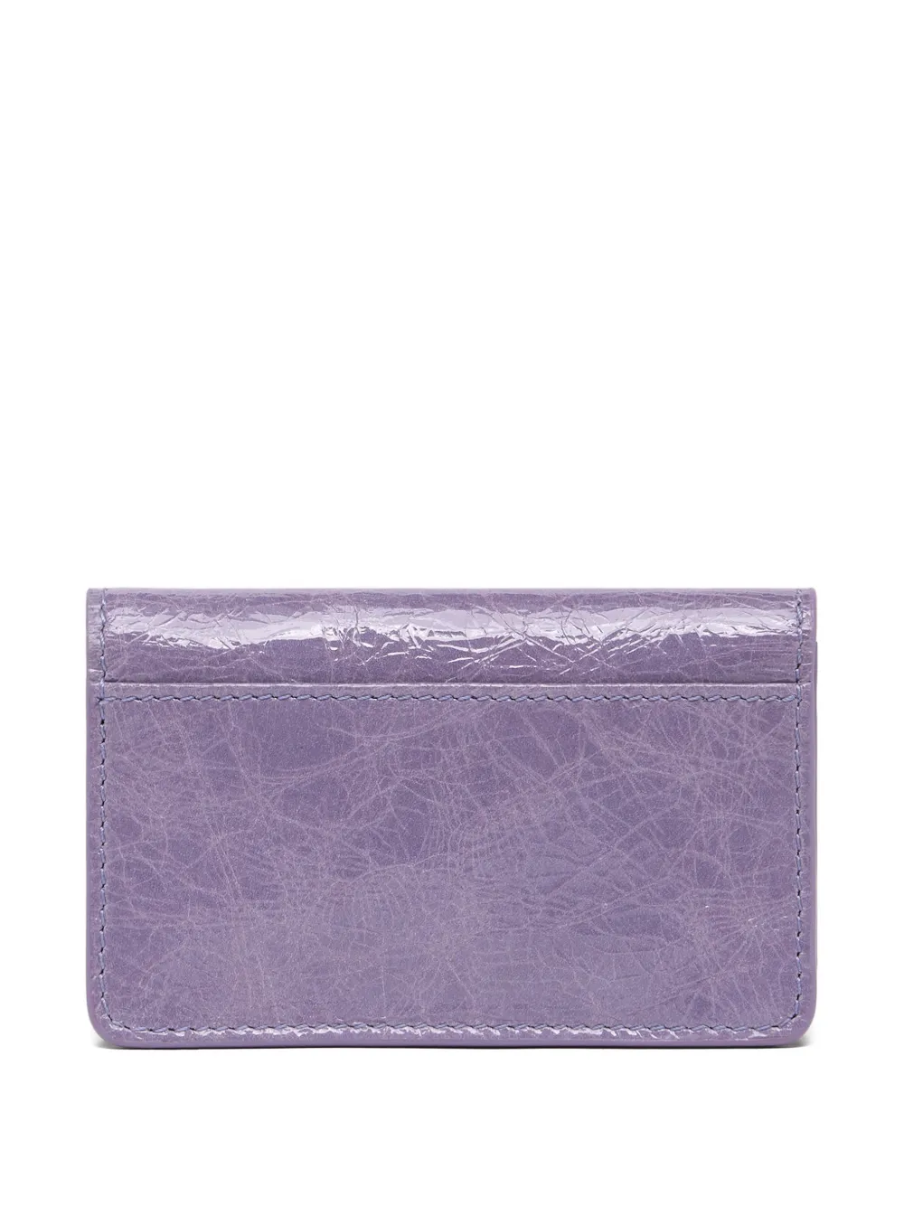 Maison Margiela crackled leather Four Stitches card holder - Viola