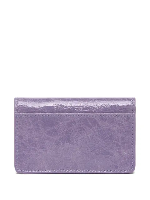 Maison Margiela crackled leather Four Stitches card holder