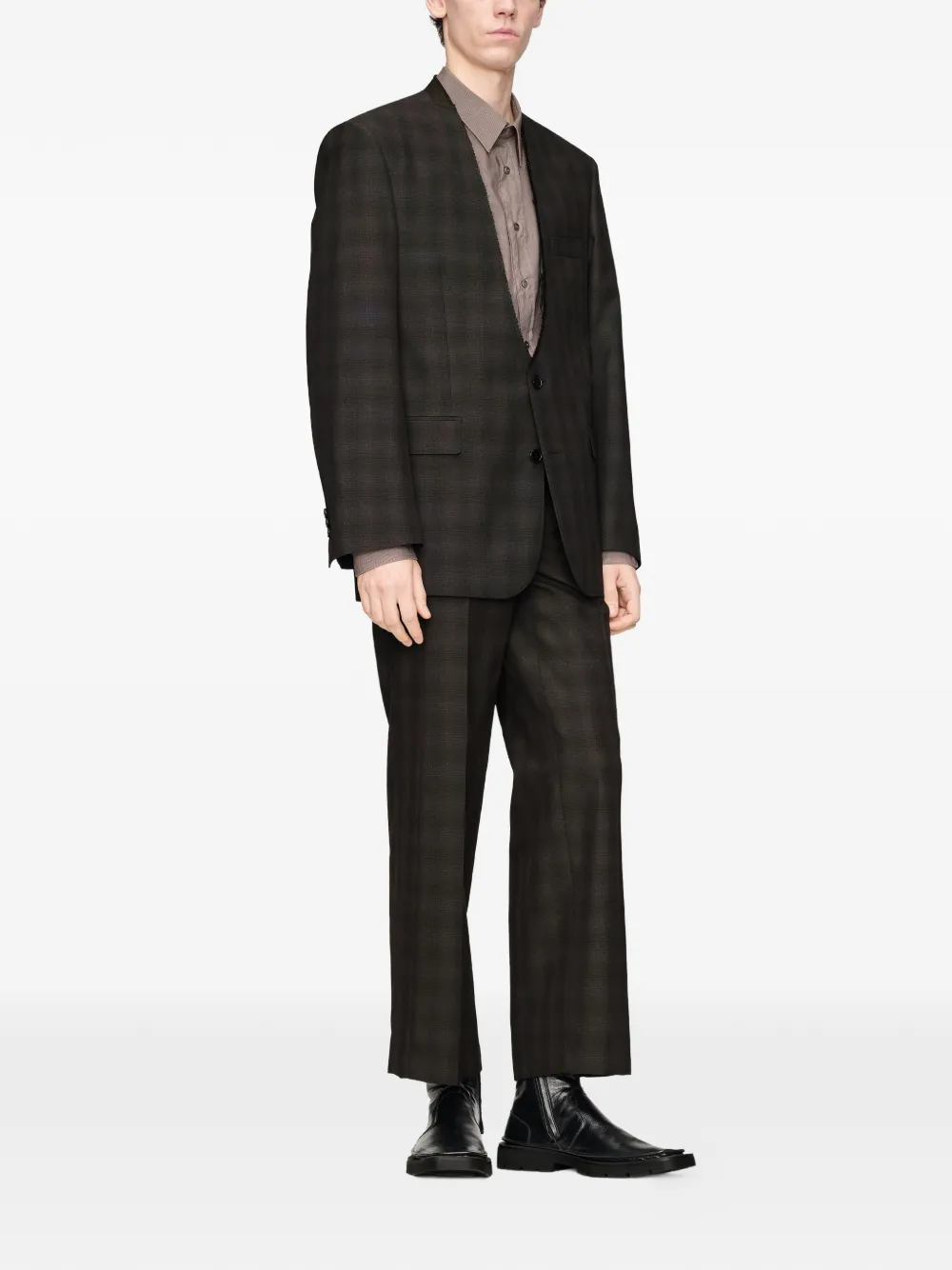 Maison Margiela Geruite pantalon Bruin