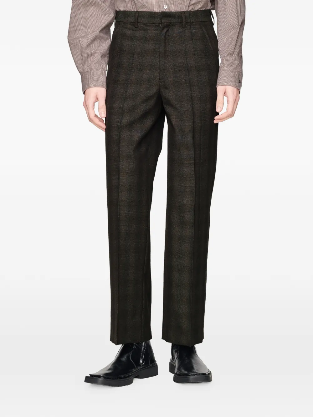 Maison Margiela Geruite pantalon Bruin