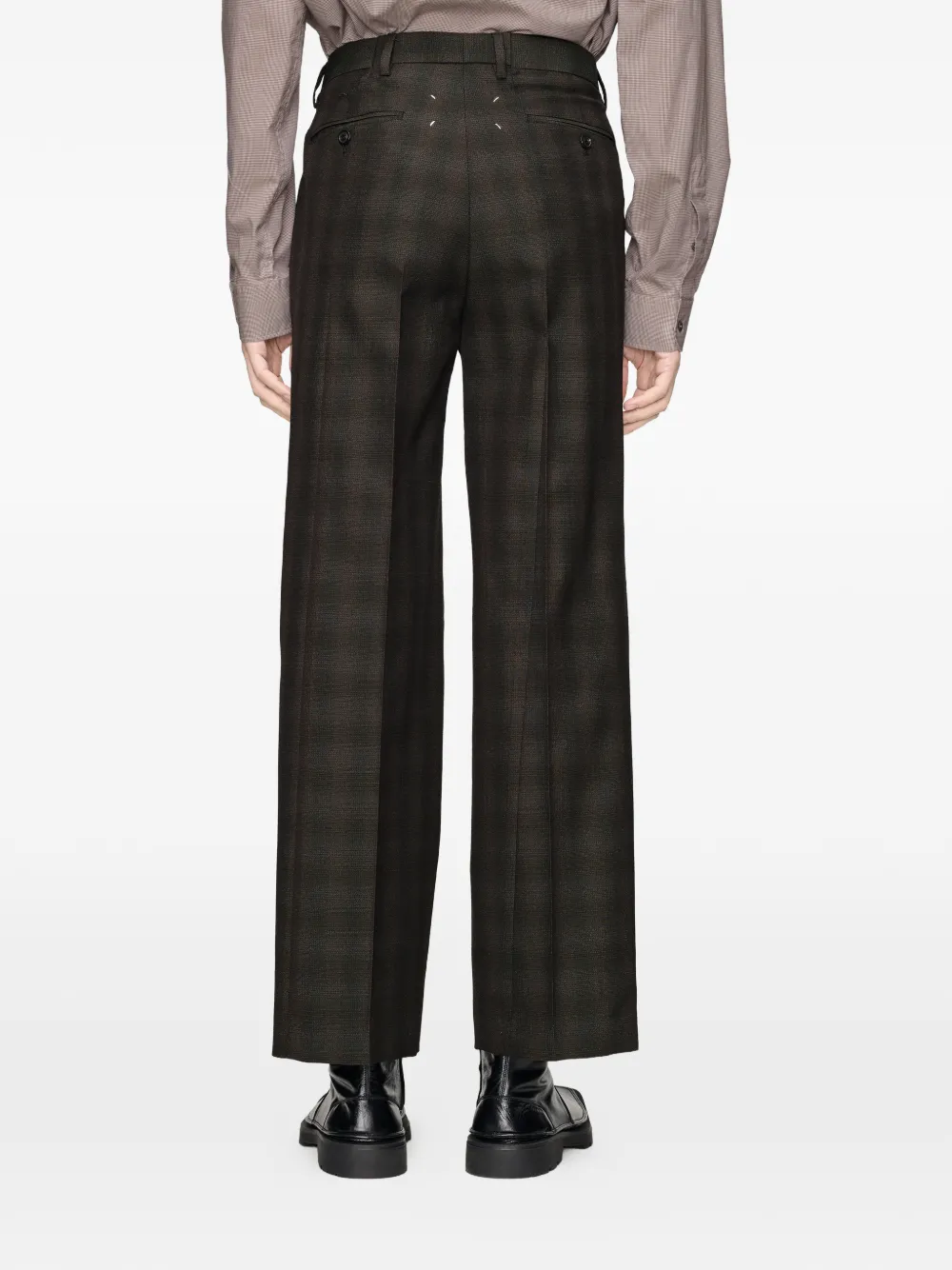 Maison Margiela Geruite pantalon Bruin
