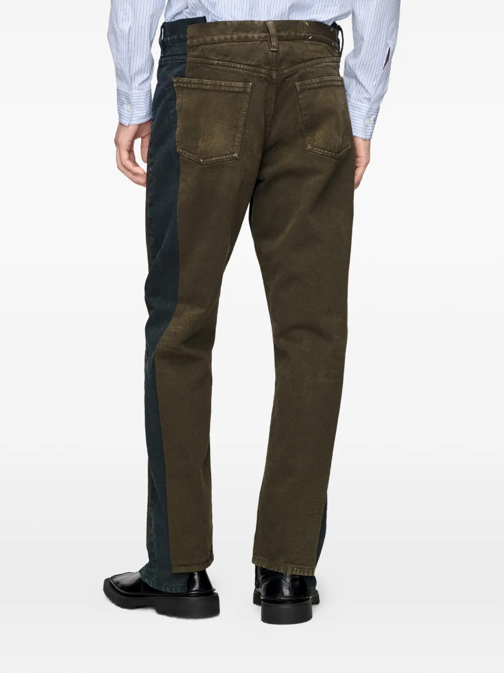 Maison Margiela Spliced straight jeans Bruin