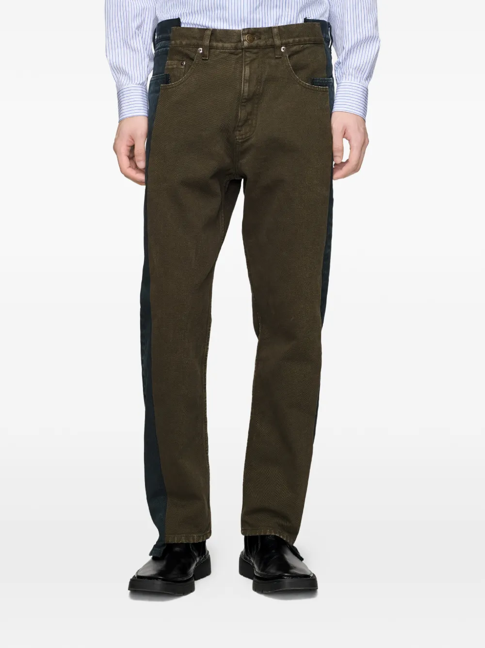 Maison Margiela Spliced straight jeans Bruin