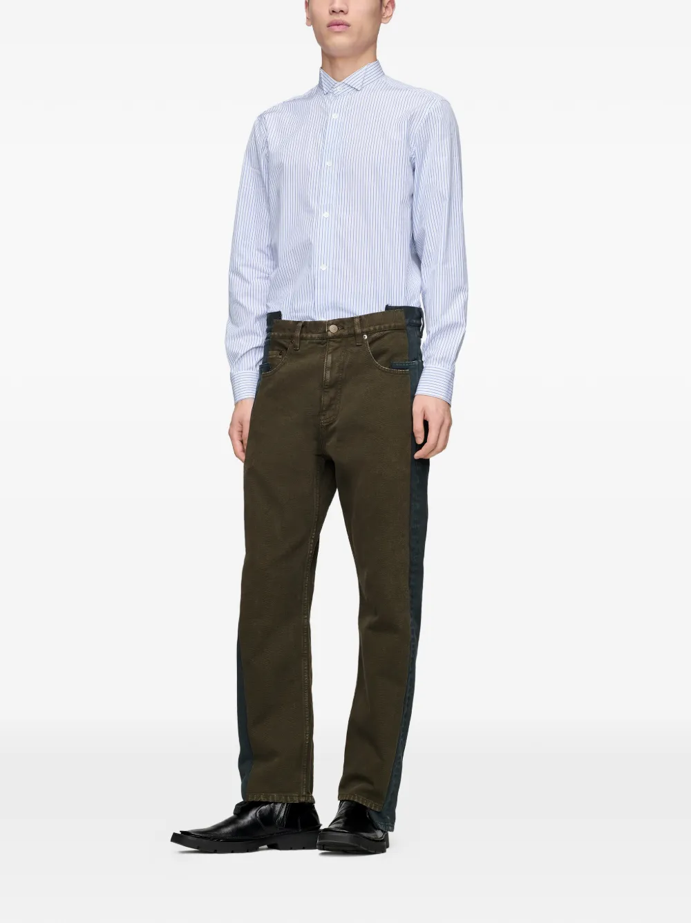 Maison Margiela Spliced straight jeans Bruin