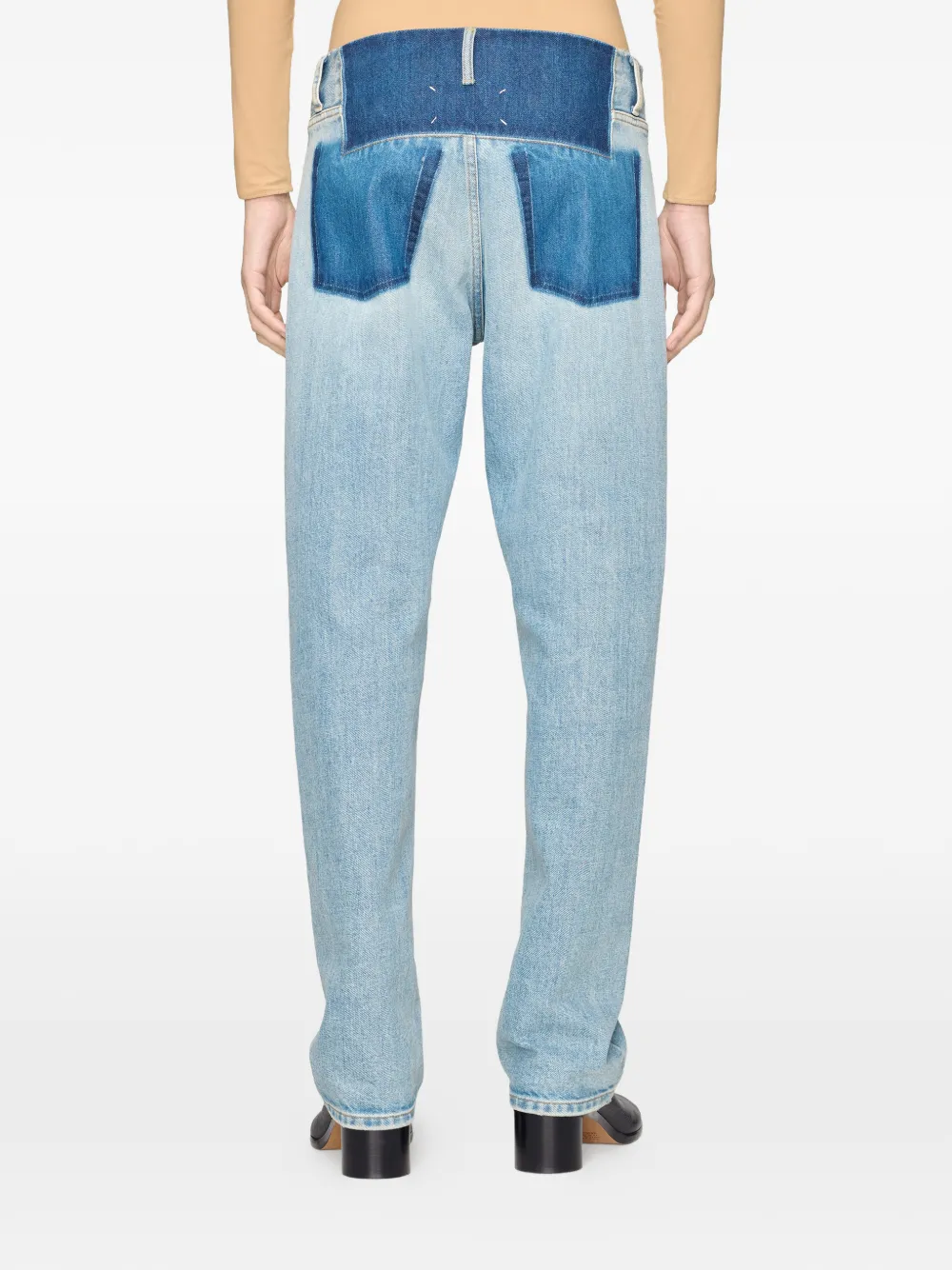 Maison Margiela Jeans met patchwork Blauw
