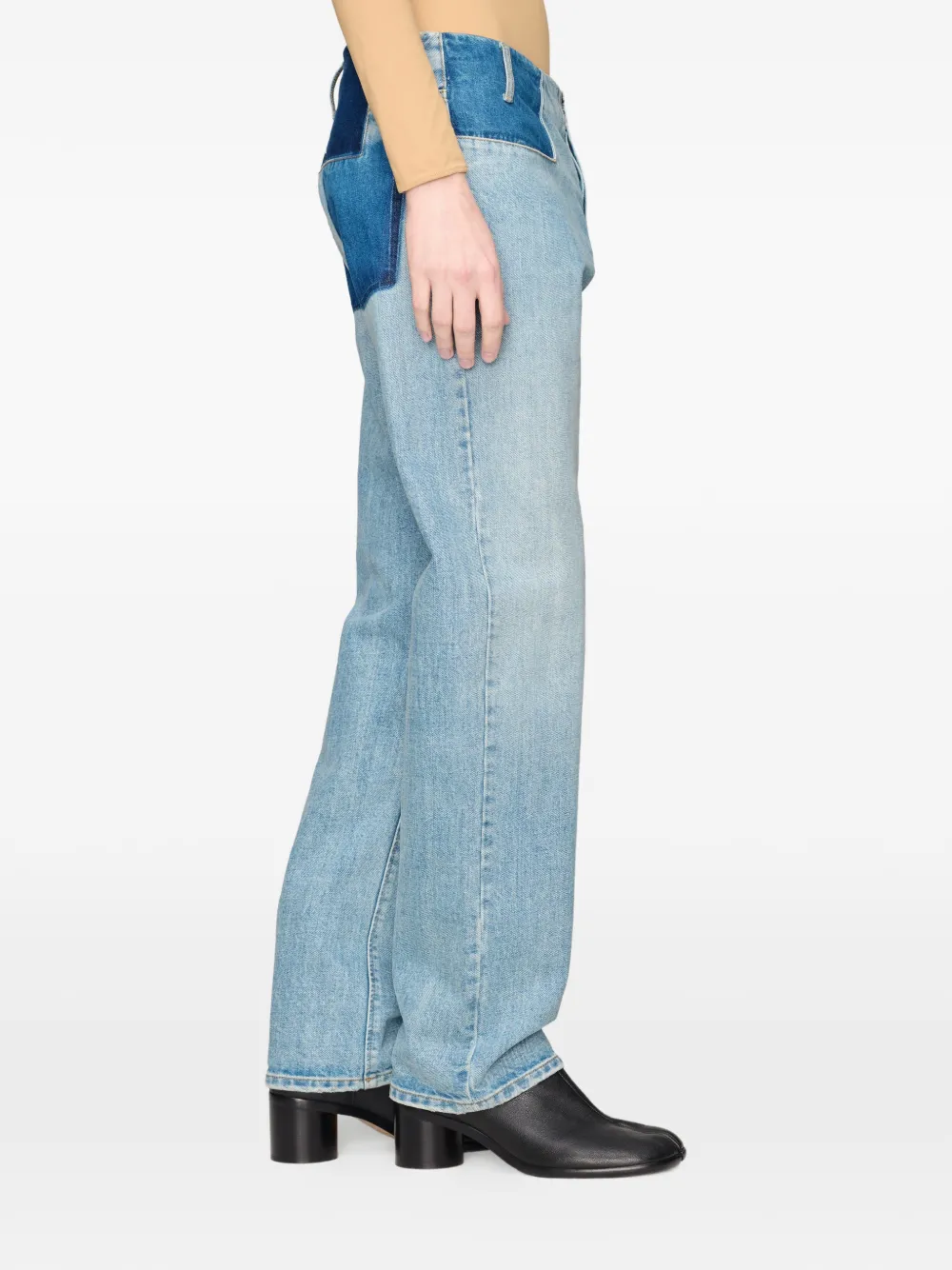  Maison Margiela Vaqueros Con Diseño Patchwork - Azul 