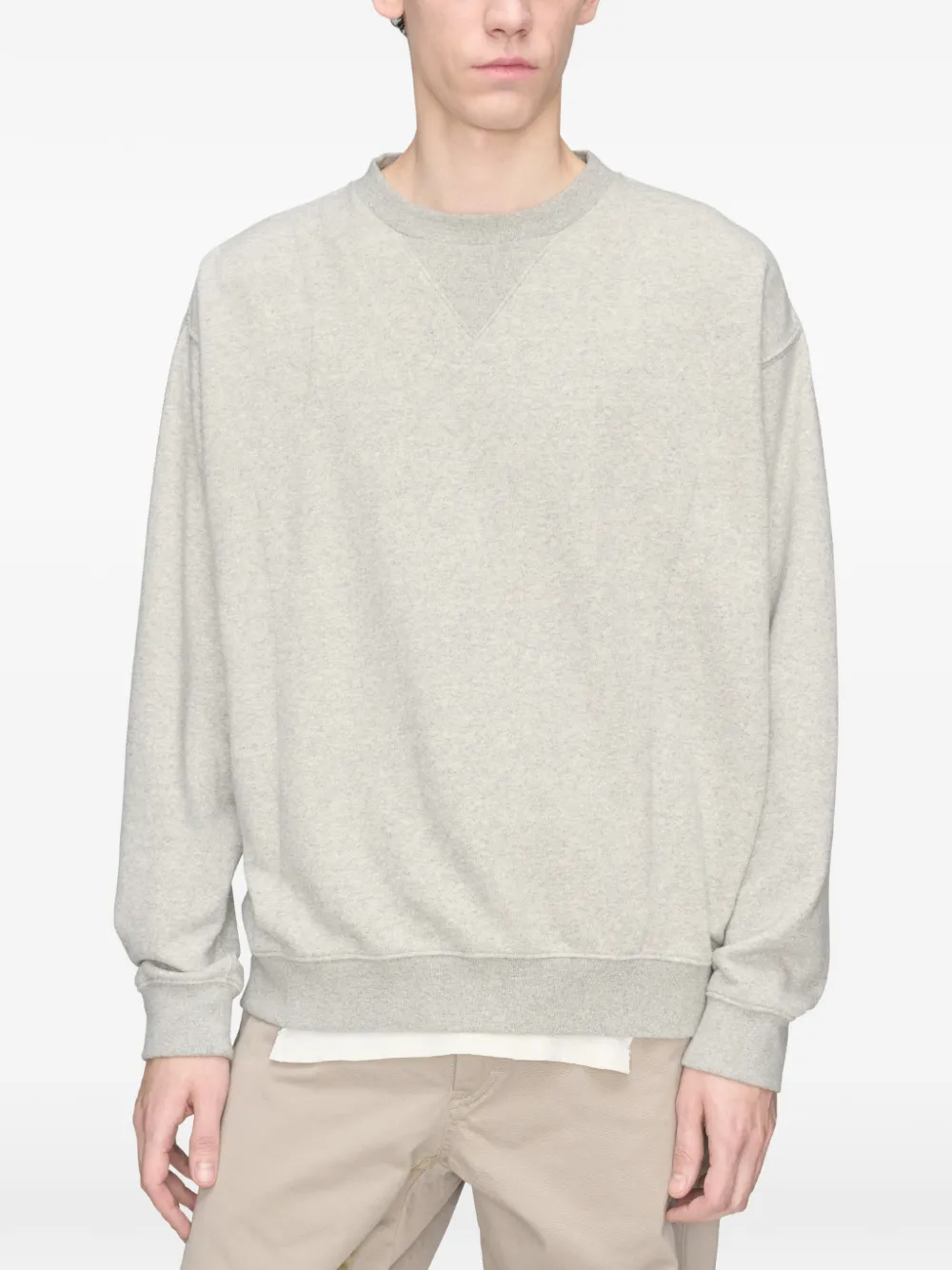 Maison Margiela Gelaagde sweater met gerafelde afwerking Grijs
