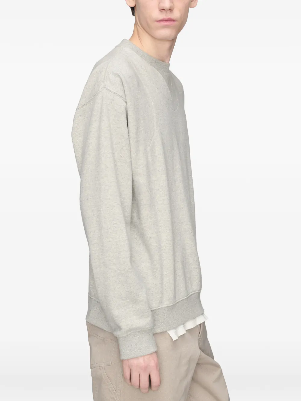 Maison Margiela Gelaagde sweater met gerafelde afwerking Grijs